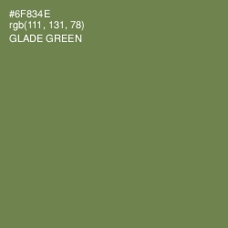 #6F834E - Glade Green Color Image
